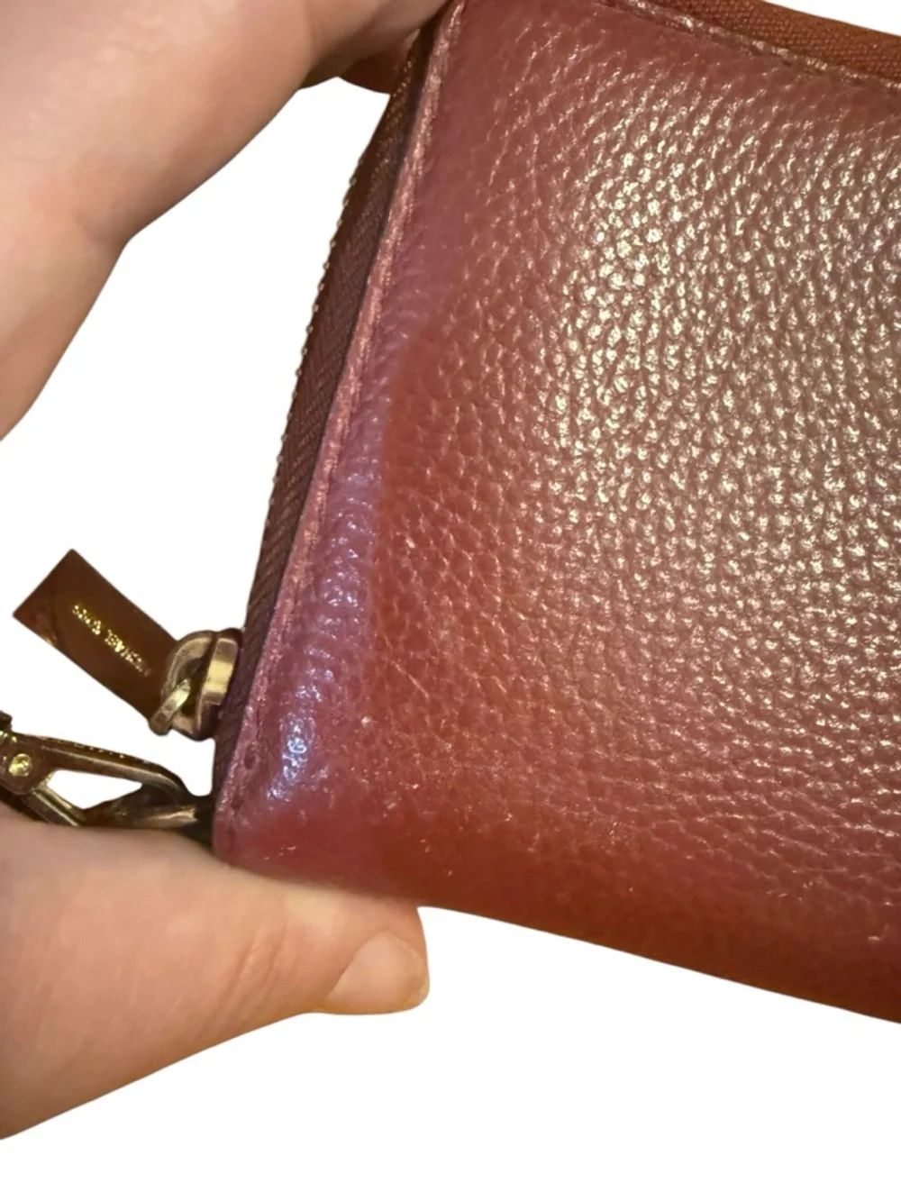 Michael Kors Women's Maroon Leather Wristlet Wallet